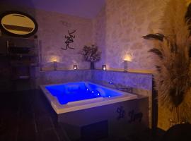 Le Lovy , Studio indépendant avec Jacuzzi, hotel with hot tubs in Cubnezais