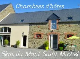 Le Relais de la Hardiesse 6km Mont St Michel - Chambres doubles - Suite spa privatif