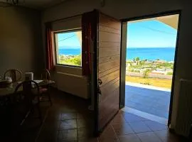 House Anatoli, veranda with view, 11 km to airport, 450 m to beach