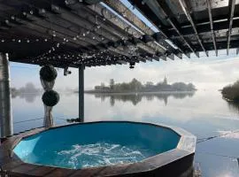 Houseboat on the water