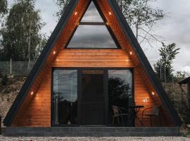 The DREAM A-frame Cabin, hotel v destinaci Arpaşu de Sus