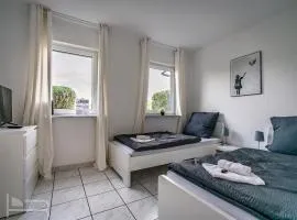 Voll ausgestattetes und möbliertes Apartment mit Einzelbetten - Küche - WLAN - Terrasse