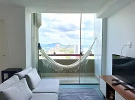 Linda cobertura com vista