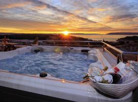 Luxury penthouse with jacuzzi, panoramic view, hotel in Makarska