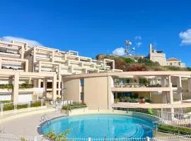 Spacieux appartement climatisé 80m² avec piscine et vue mer à Sète - FR-1-338-620