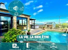 La Vie la Bien-Être, villa 12 pers, piscine & vue