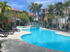 Moderne Ferienwohnung mit Poolblick in Cabarete, wenige Schritte vom Meer