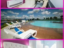 Apartamento con parqueadero, piscinas y wifi a 5 min del parque del café