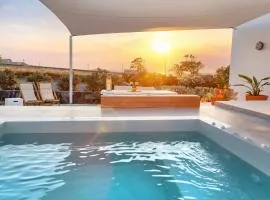 Wonderful Santorini House Villa Mezzo Honeymoon Private Pool Sea Views