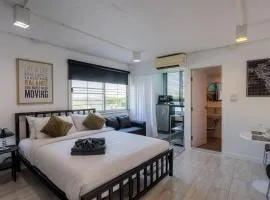 White & Black Cozy Room Heart of Nimman