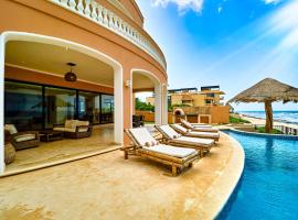 Exclusive Oceanfront Retreat in Tulum with Infinity Pool and Caribbean Views，位于图卢姆的酒店