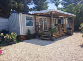 Camping DEL MAR Mobil-home 3 ch dont suite parentale ARGELES sur MER, hotel in Argelès-sur-Mer