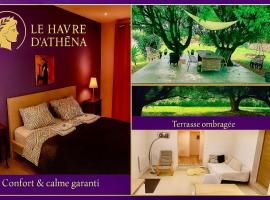 Le Havre d'Athena, App spacieux 2 chambres, Grand Jardin Privé, Sauna, WiFi & Abri Vélos, hotel in Castelnaudary