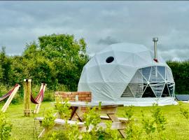 Alpaca Geo Dome, &omicron;&rho;&gamma;&alpha;&nu;&omega;&mu;έ&nu;&omicron; &kappa;ά&mu;&pi;&iota;&nu;&gamma;&kappa; &sigma;&epsilon; Llanstadwell