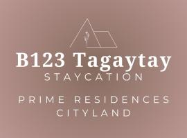 B123 Unit 1852 Prime Residences Tagaytay Condominium - Budget Staycation - Not 5-star Hotel Accommodation, hostel em Tagaytay
