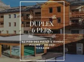 Appartement Abries - Jacuzzi et piscine - Pied des pistes - Duplex 6 personnes - Résidence étoilée