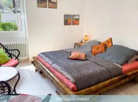 Bambuszimmer mit großem Dachgarten im Gästehaus Graf-Schmelzer
