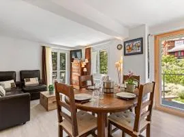 Zermatt, 4 pers, 3 lits - Balcon avec vue et petit jardin