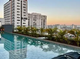 Studio novo a 3 Min do Metrô com Piscina, Academia e Lazer Completo
