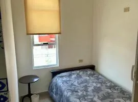 Room in modern apartment with garden