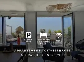 Appartement cosy 2 ch avec toit terrasse & parking - Lumineux et calme