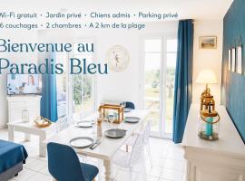 Au paradis bleu maison 6 couchages ok chiens jardin