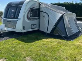 Dolafon farm luxury caravan stay