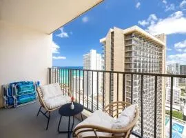 Sky-High Waikiki Condo with Ocean Views & Parking