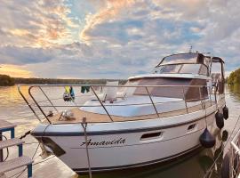 TraumZeitBoot Amavida Yacht auf dem Scharm&uuml;tzelsee Bad Saarow, barca a Bad Saarow