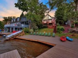 beautiful lakefront lodge