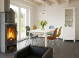 Dock 61 - tolles Ferienhaus für bis zu 4 Personen mit Kaminofen und Sauna - Haustiere herzlich willkommen, direkt am Wasser gelegen, hotel v destinaci Nordhorn