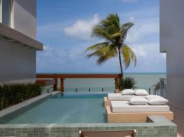 Flat pé na areia c/vista 406B Branco Haus -MyFlats – hotel w mieście Tambaú