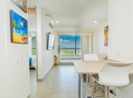 New luxury oceanfront apartment in the Colombian Caribbean, Floor 21 Santa Marta, hotel in Estación El Salto