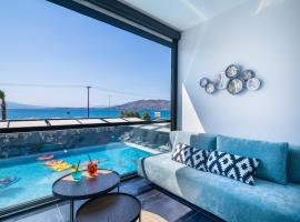 Sea View Serenity Βeachfront & Pool 104, hotel em Salamís