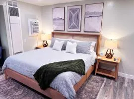 Modern Studio 65 TV, King Bed, Hot Tub