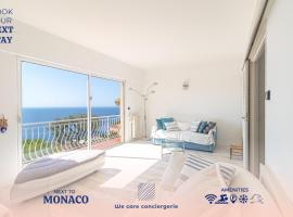 Family Villa-sea view, pool and garden near Monaco, hotel a Roquebrune-Cap-Martin