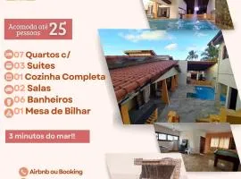 Paraíso Itanhaém, 25 Pessoas, Piscina, Jogos, 3 min mar