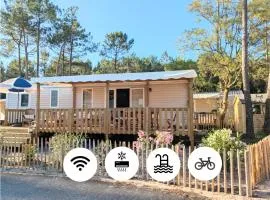 Bungalow neuf 40 m2 tout confort avec piscine proche des plages et lac