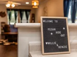 New Pecan Hide Out is a Rustic Home with Fire Pit and Tree House