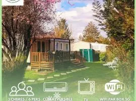 Mobile home 6P XL Climatisation TV WIFI parcelle XXL au calme