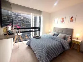 AH/Loft con Alexa, Parking, Coworking, Usaquén