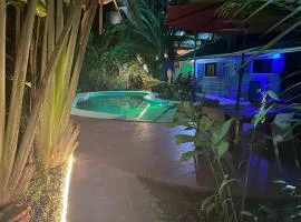 Tree House-2 Bedrooms & AC-2 Pools-jungle-Beach-WiFi-TV