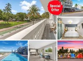 Spacious APT on South Beach Roof Top Pool & Bar