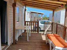 mobilhome vue mer accès direct plage sable fin SEMAINE UNIQUEMENT
