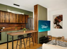 Silk District Apartments, boende med sj&auml;lvhush&aring;ll i Iaşi