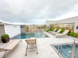 Apartamento, praia de Bombas a uma quadra do mar, com piscina aquecida, hotel a Bombinhas