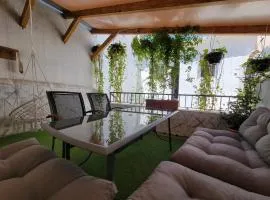 House with sauna and fireplace