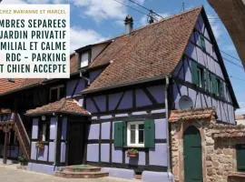 Gîte Marcel et Marianne jardin et parking privatifs