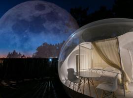 BurbujasBalbuena, interpretaci&oacute;n de la v&iacute;a l&aacute;ctea &ndash; luksusowy namiot 