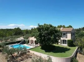 Villa air-conditioning heated pool Alpilles view Mouries LS1-455